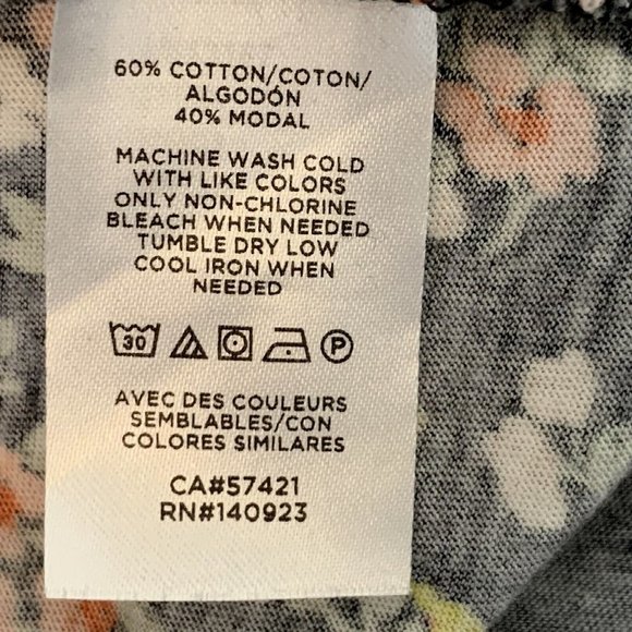 Loft Floral Crop Top Flutter Cap Sleeve Women XXS V-Neck Ruffle Hem - Picture 11 of 11